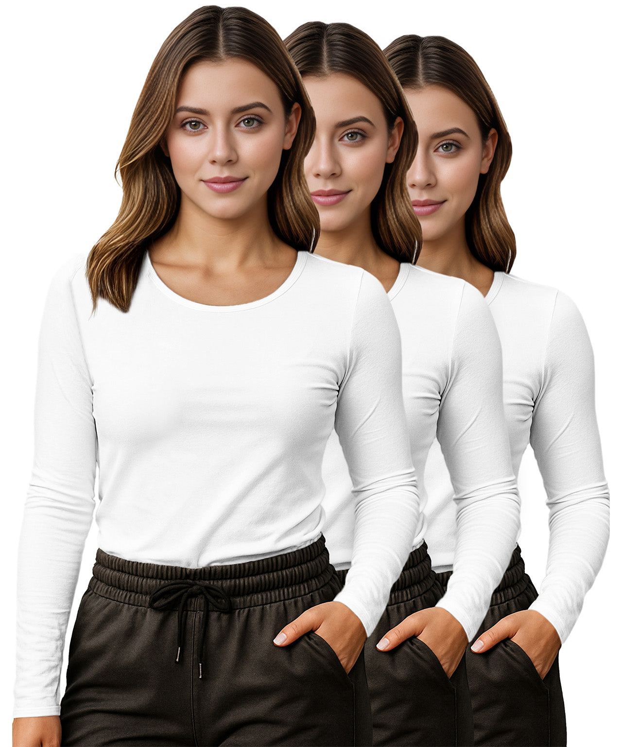 White-Pack of 3